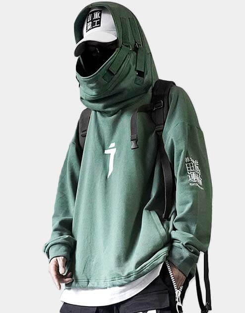 Techwear Green Hoodie