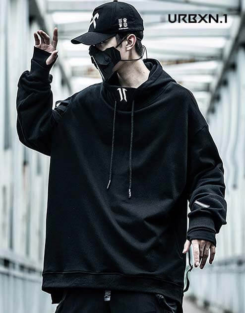 Techwear Hoodie with Straps
