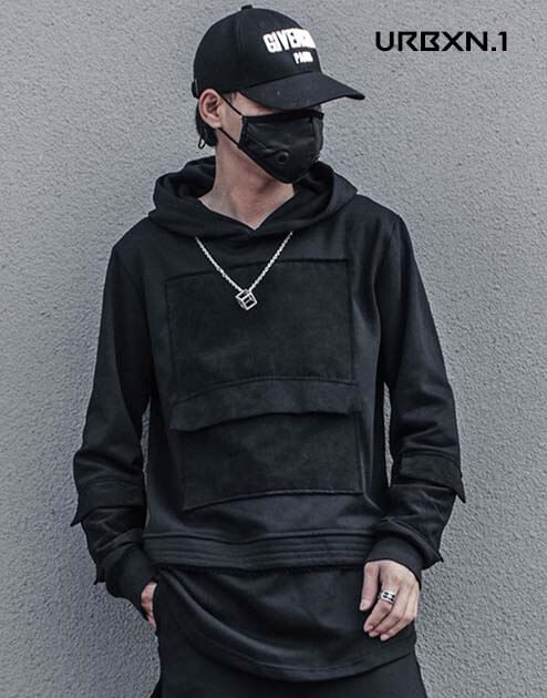 streetwear black hoodie