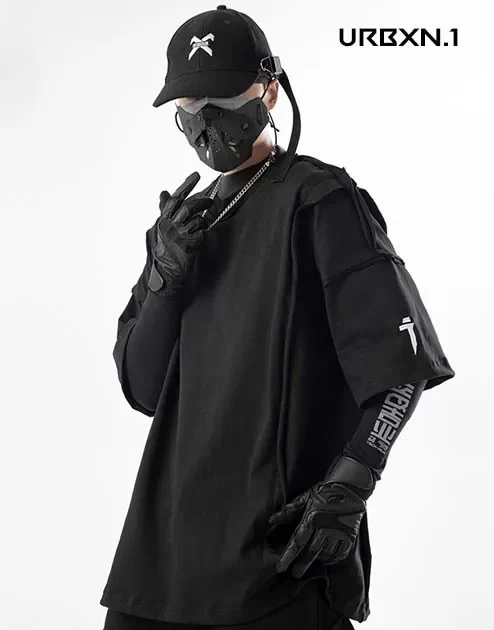 Black Techwear Shirt (2) Black Techwear Shirt